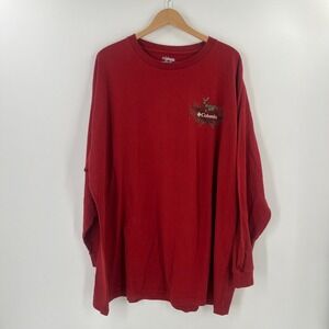 Columbia Performance Hunting Gear T-Shirt Men 3X Red "Live to Hunt" Buck Graphic